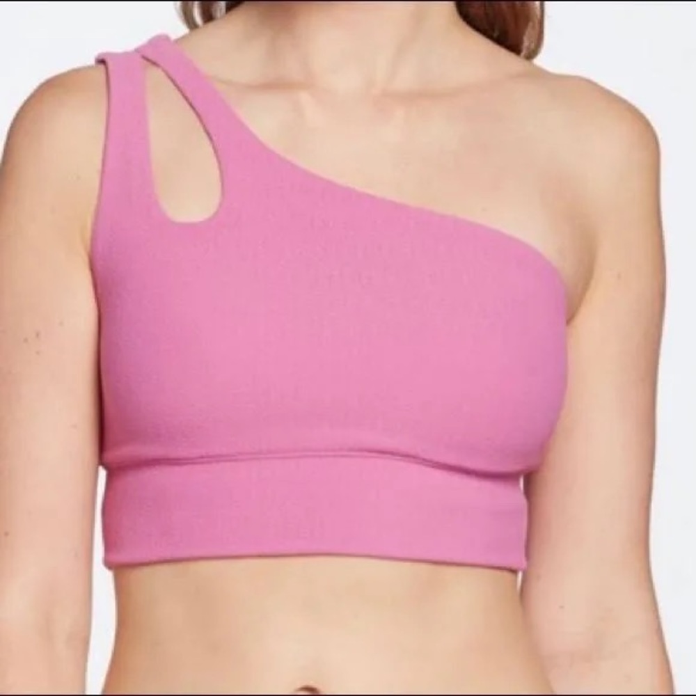 CALIA by Carrie Underwood Pink One-Shoulder swim top